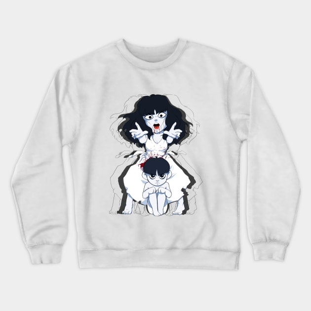 Ju on Crewneck Sweatshirt by Beansprout Doodles